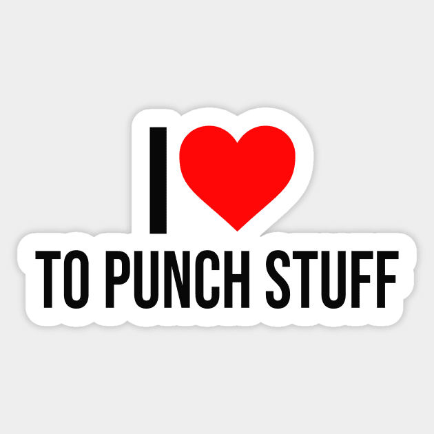 Punch Stuff Funny Fighting Boxing Sticker by Mellowdellow